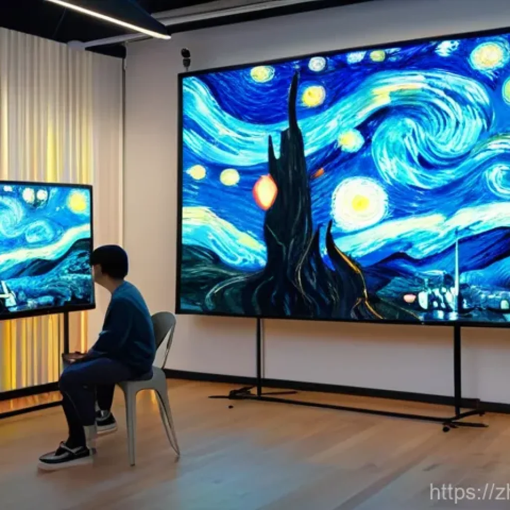 AI 예술과 과학적 시각화 - **Prompt: The AI Artist's Studio of Tomorrow**
    A vibrant and inspiring image depicting a diverse...