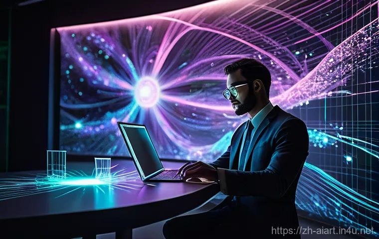 AI 예술과 과학적 시각화 - **Prompt: Data Comes Alive: AI's Scientific Symphony**
    A visually stunning and intricate visuali...