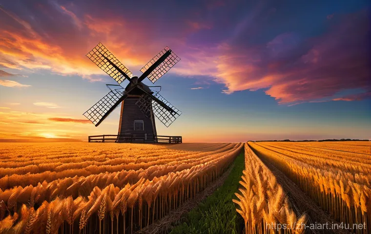 AI 예술과 AI 기반 풍경화 - **Prompt:** A serene and majestic mountain valley at dawn, bathed in soft, golden sunlight breaking ...