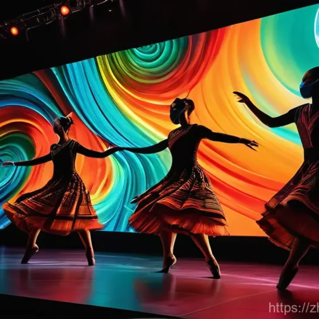 AI 예술과 퍼포먼스 아트 - 8, 85mm lens, masterpiece."

---

**Prompt 2: Immersive AI-Enhanced Stage Performance**

"A futurist...