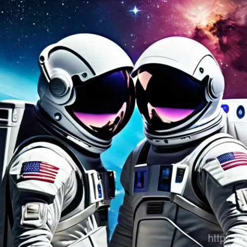 AI로 만든 영화 포스터 - **"Stellar Embrace" Movie Poster:**
    A highly detailed, cinematic movie poster for a sci-fi roman...