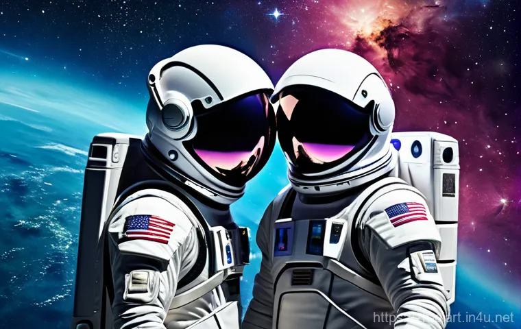 AI로 만든 영화 포스터 - **"Stellar Embrace" Movie Poster:**
    A highly detailed, cinematic movie poster for a sci-fi roman...